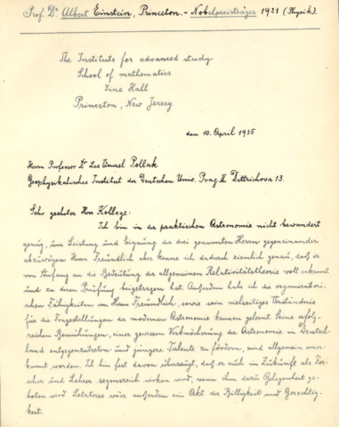 letter from Einstein