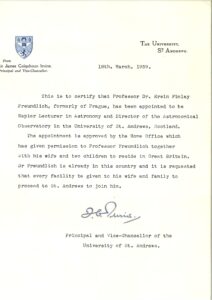Finlay Freundlich appointment letter