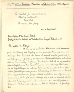 letter from Einstein