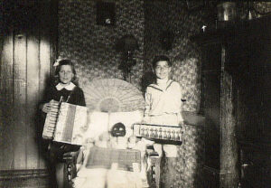 Displaying gifts our parents sent to us after we arrived in Forress