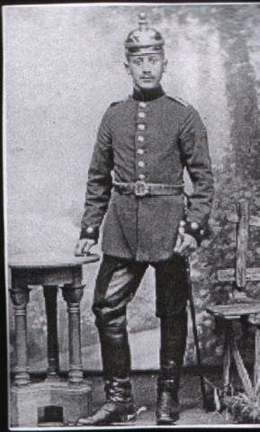 George's father in East Prussian hussar's uniform