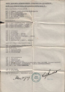 Contents of George's suitcase