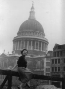 Halina at St Paul's, London in 1953