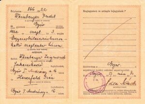 Copy of Judith Rosenberg's birth certificate