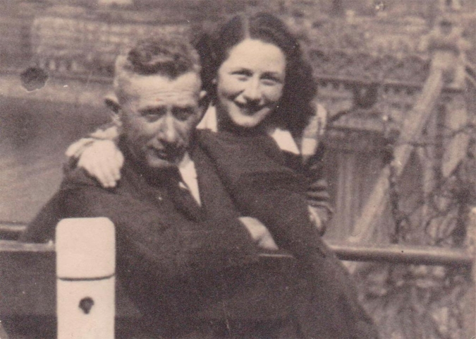 Judith aged 18 with her father in Budapest
