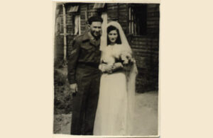 Susan on wedding day