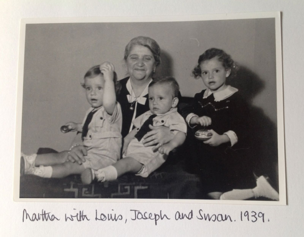 Grandma Martha with Louis, Joseph and Susan 1939