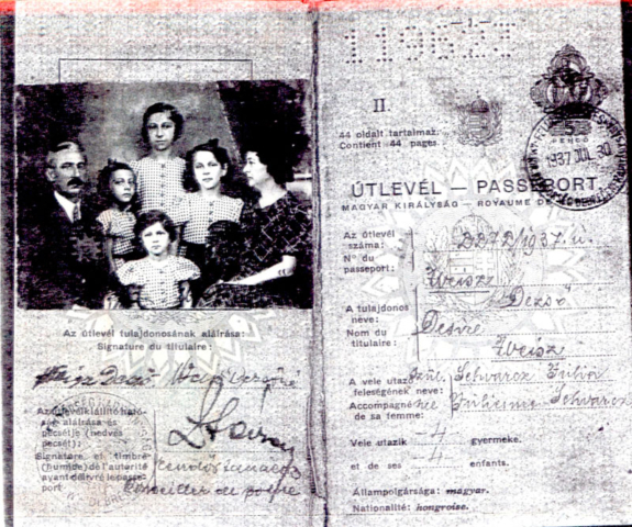 Weiss family passport