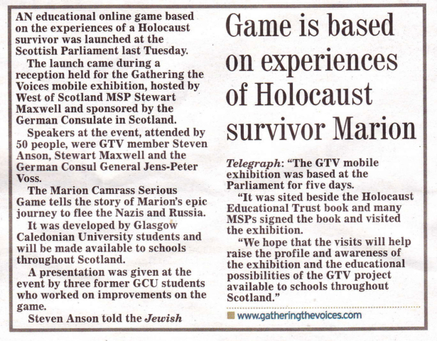 Jewish Chronical - 5th Feb 2016