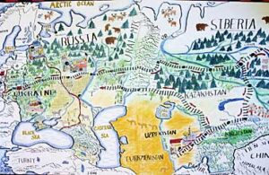 map illustrating Marion's journey