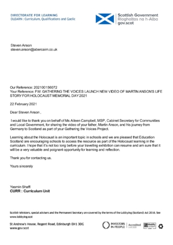 family at street named after Finlay Freundlich